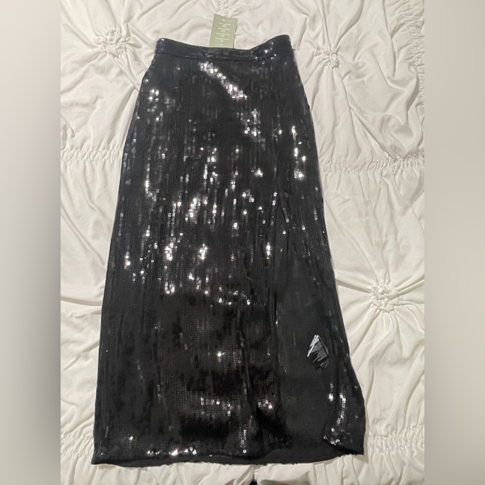 H&M Black Sequin Skirt